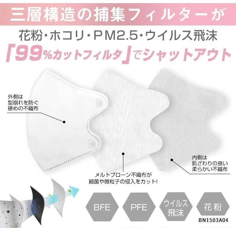 HỘP 30 KHẨU TRANG 3D XUẤT NHẬT