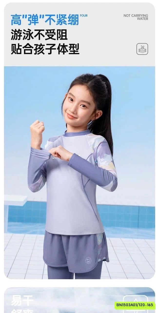 BỘ BƠI DÀI TAY BÉ GÁI 361