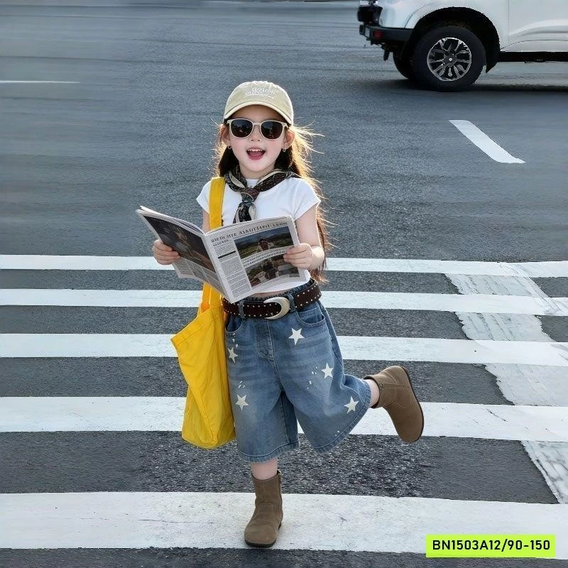 CROPTOP MIX JEANS LỠ T&QKIDS