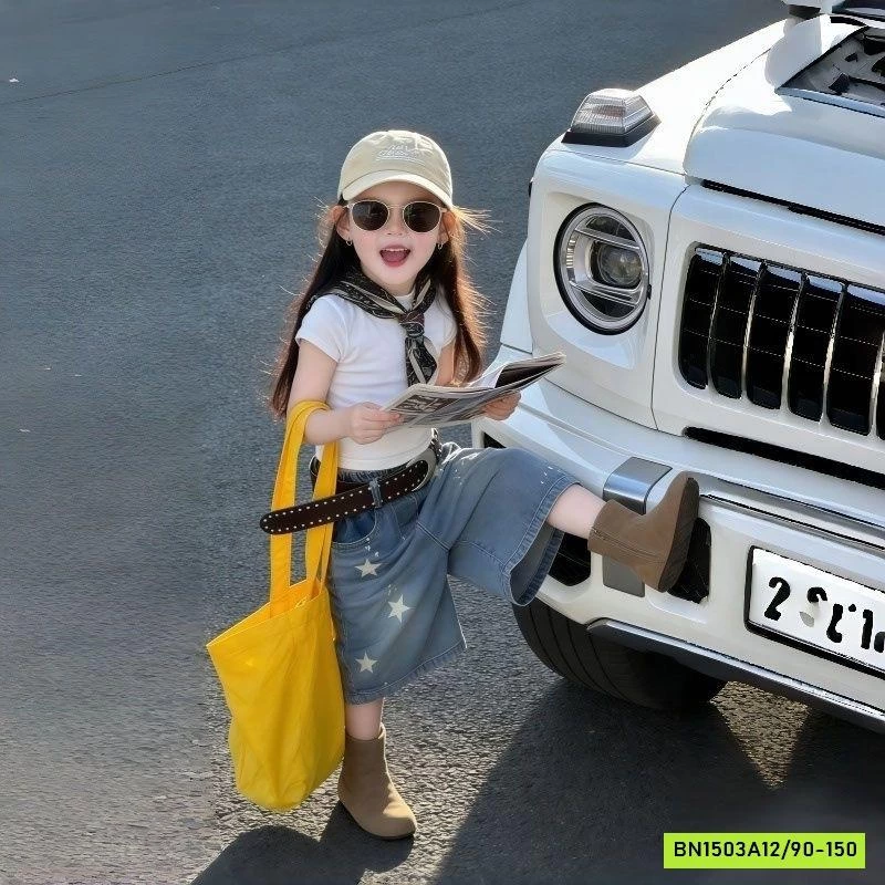 CROPTOP MIX JEANS LỠ T&QKIDS