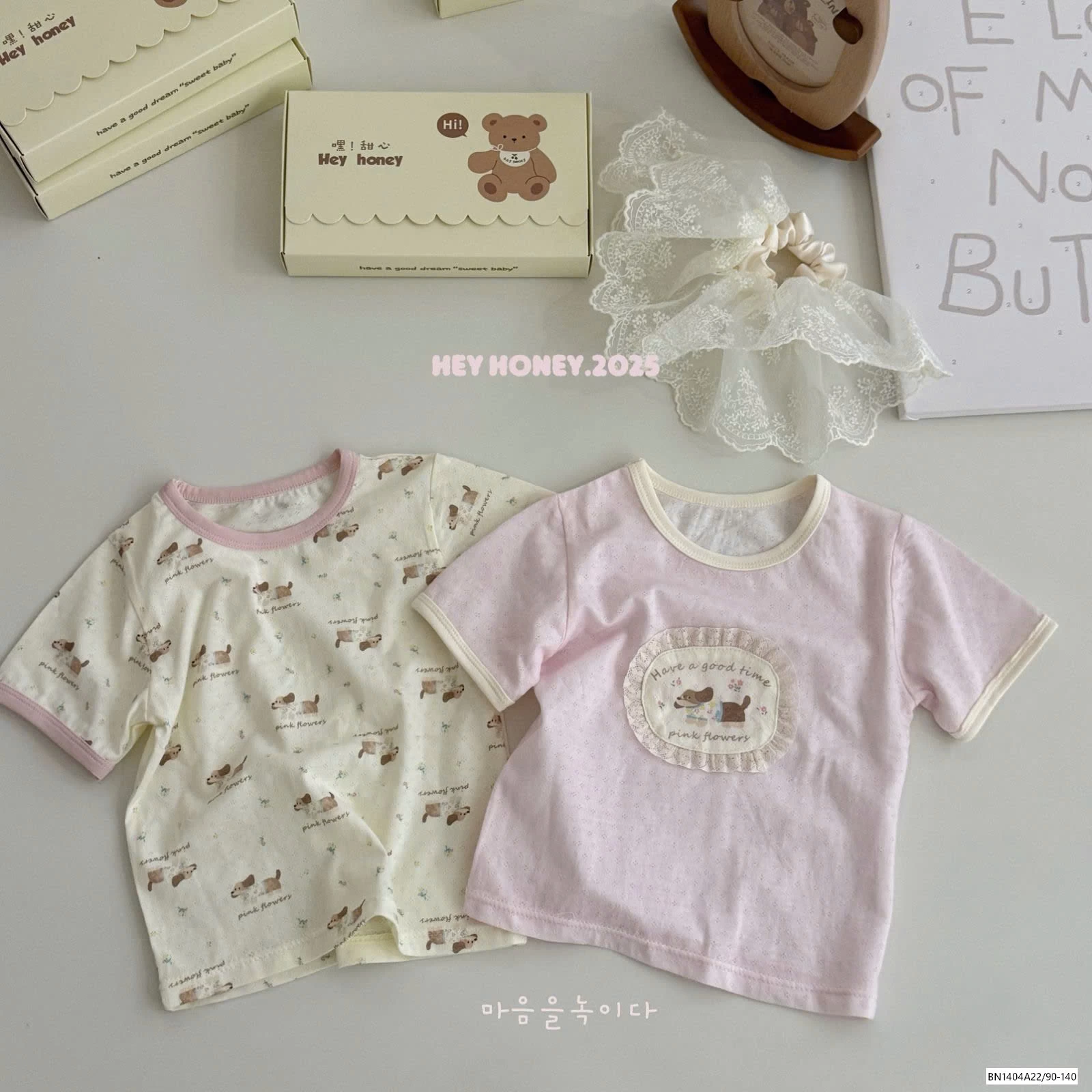 SÉT 2 ÁO COTTON GIẤY HONEY