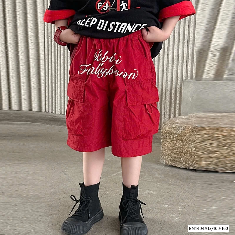 SÉT ÁO ĐEN MIX SHORT ĐỎ