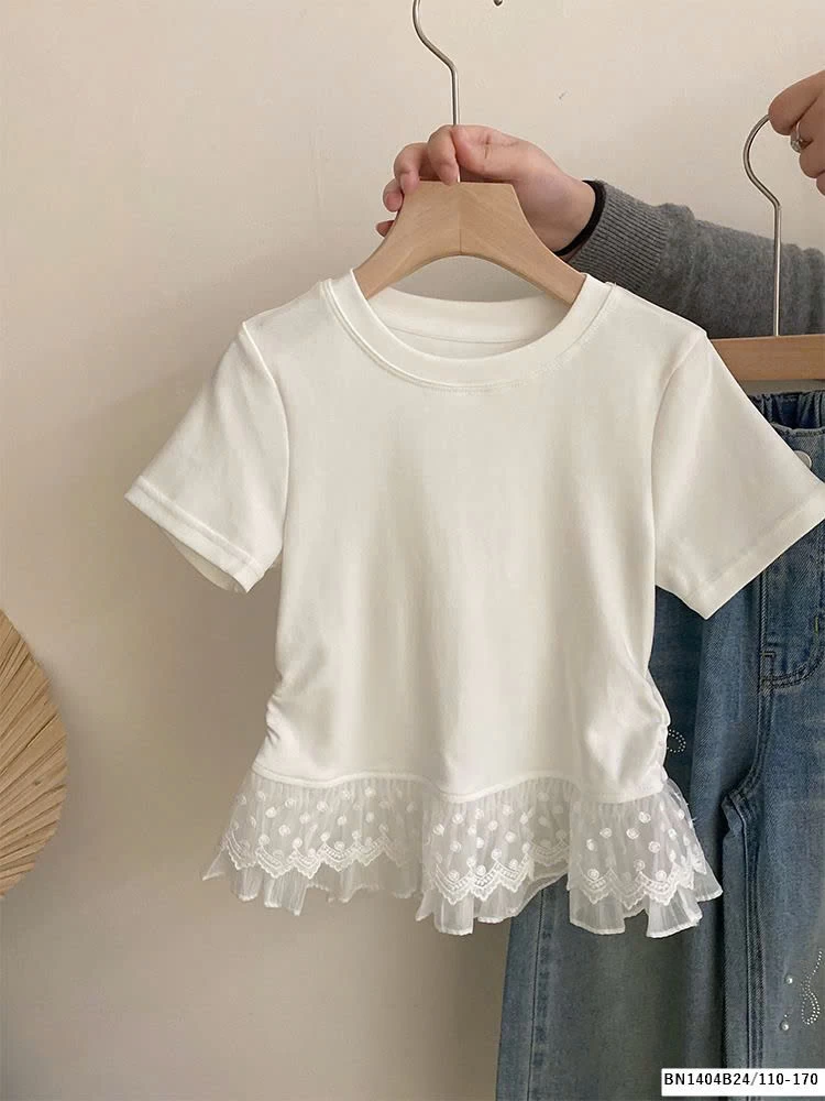 SÉT ÁO PHÔNG PHỐI REN  MIX QUẦN JEAN NƠ