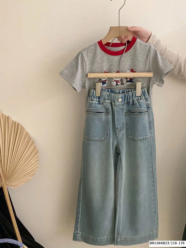 SÉT ÁO PHÔNG KITTY MIX QUẦN JEAN