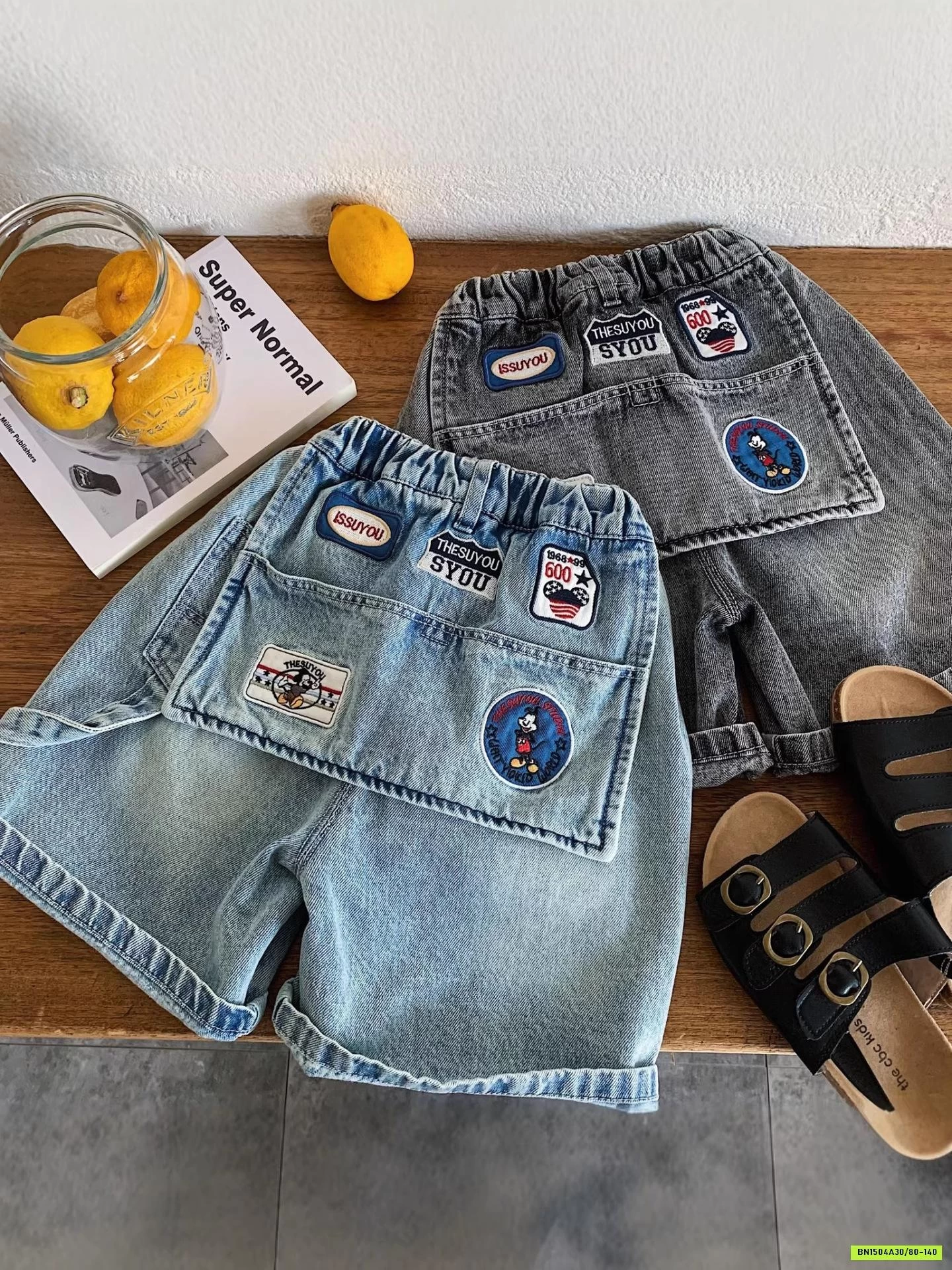 SHORT JEANS THÊU MÔNG