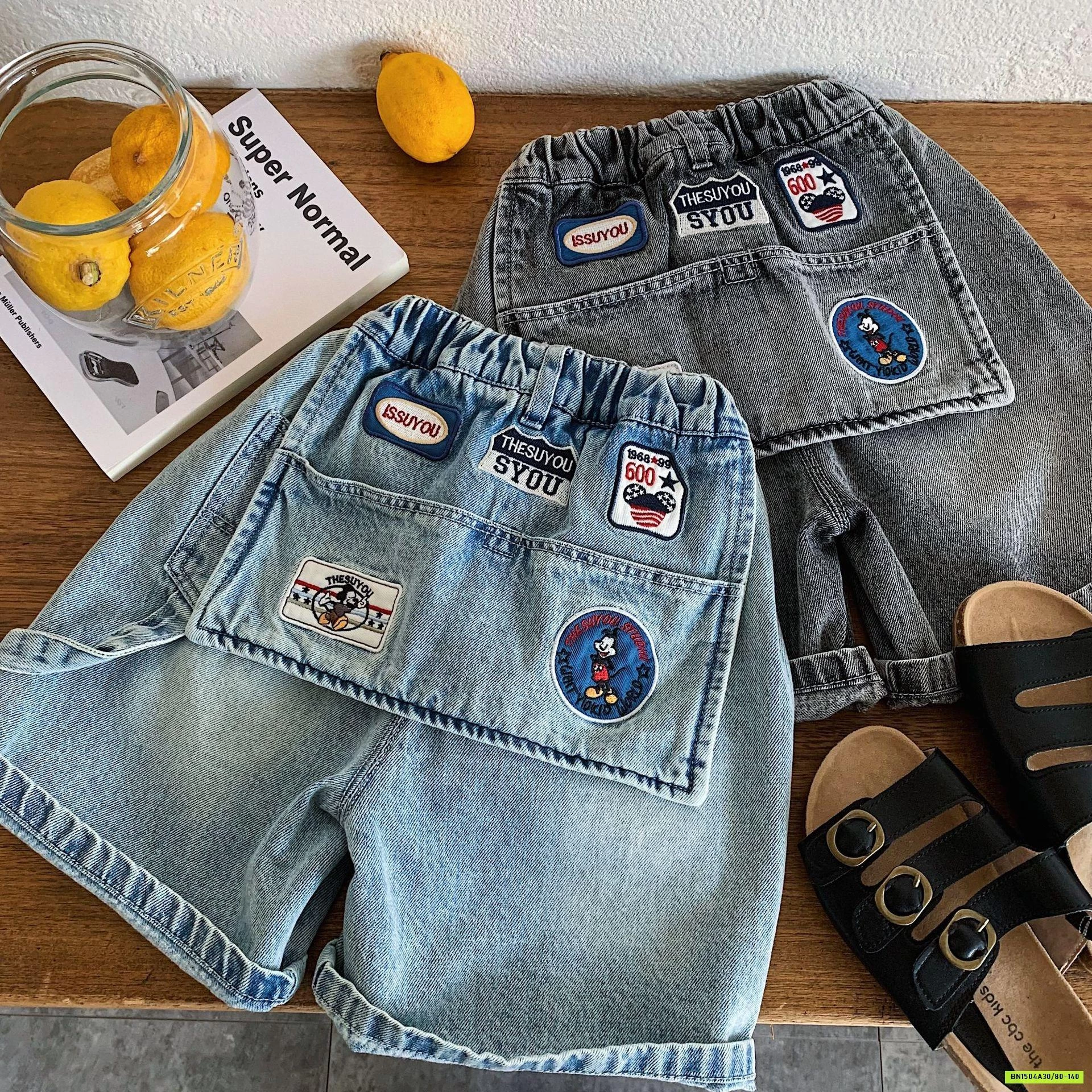 SHORT JEANS THÊU MÔNG