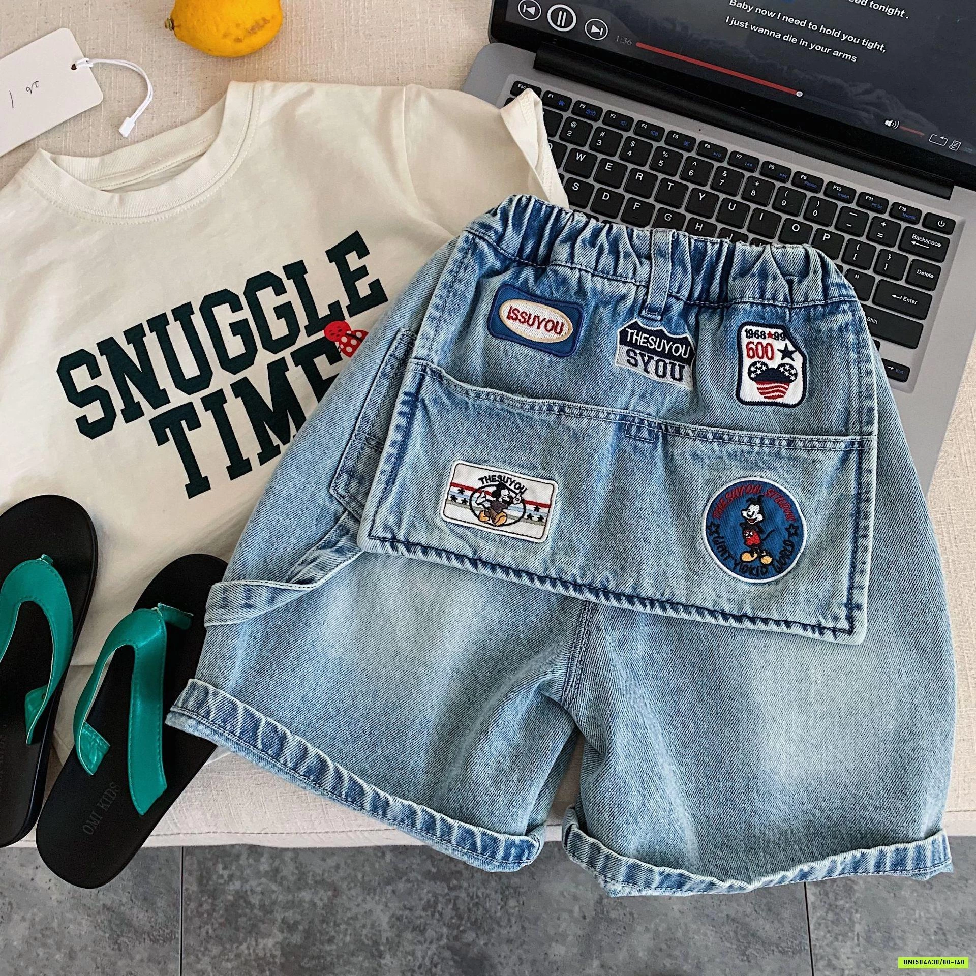 SHORT JEANS THÊU MÔNG