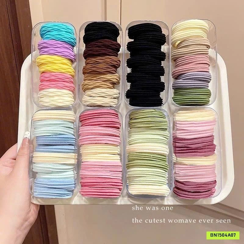 SET 60 DÂY BUỘC TÓC SẮC MÀU