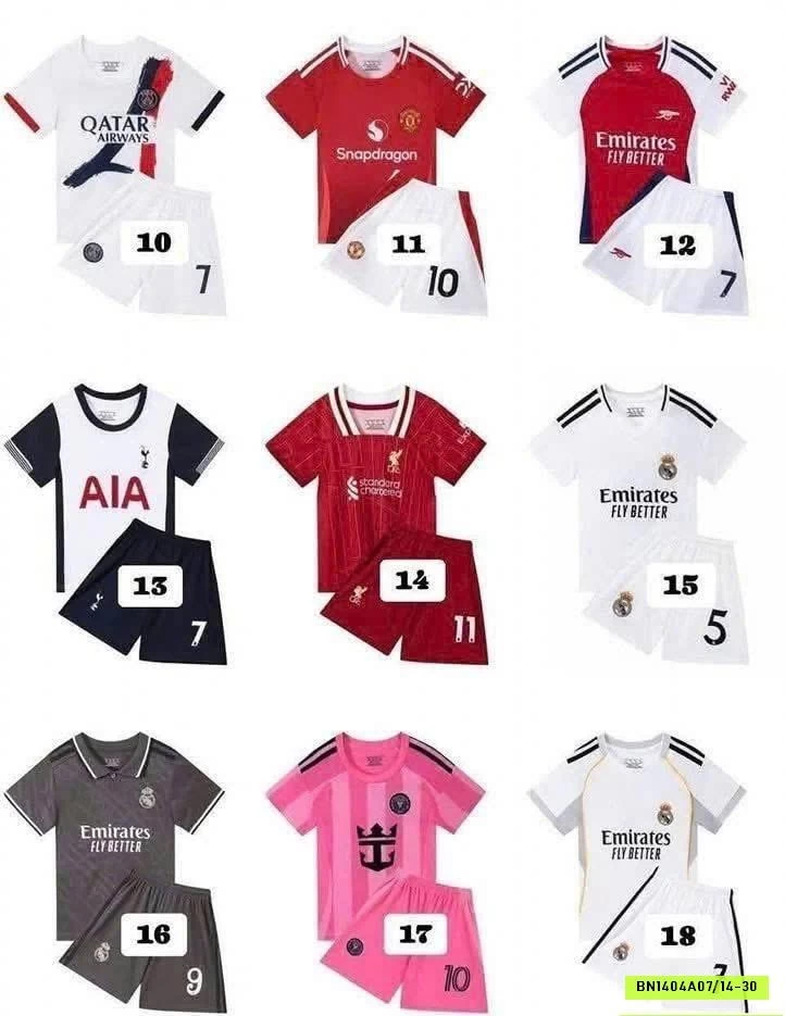 BST BỘ THỂ THAO BÓNG ĐÁ