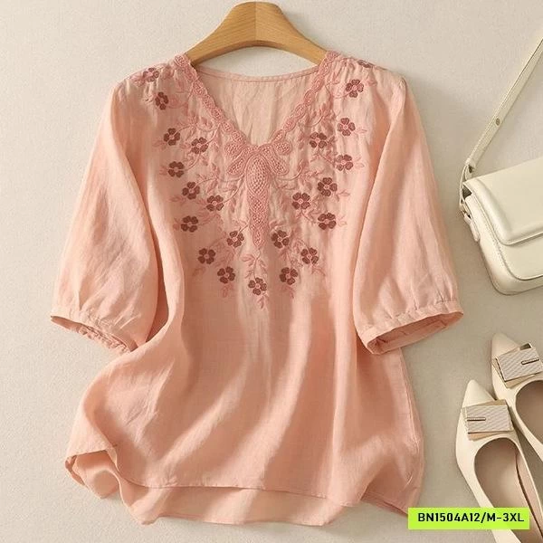 ÁO ĐŨI LINEN THÊU