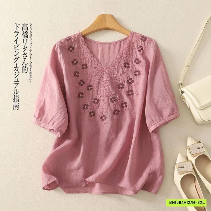 ÁO ĐŨI LINEN THÊU