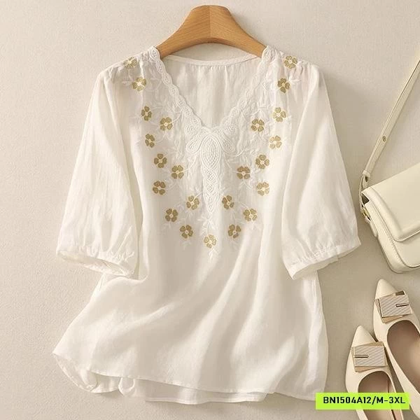 ÁO ĐŨI LINEN THÊU