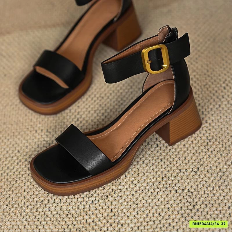 SANDAL QUAI BẢN TO GÓT VUÔNG