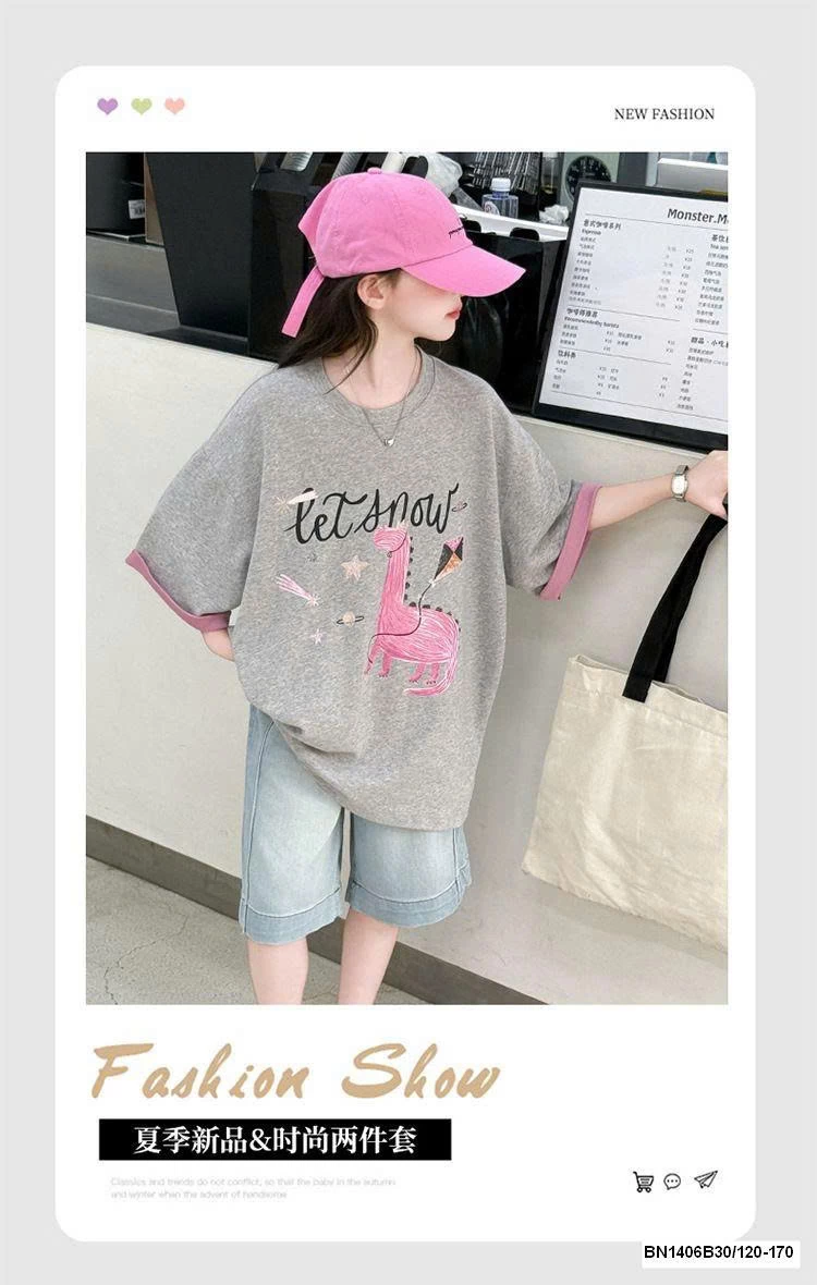 SET ÁO THUN HÌNH VẼ MIX QUẦN NGỐ JEAN