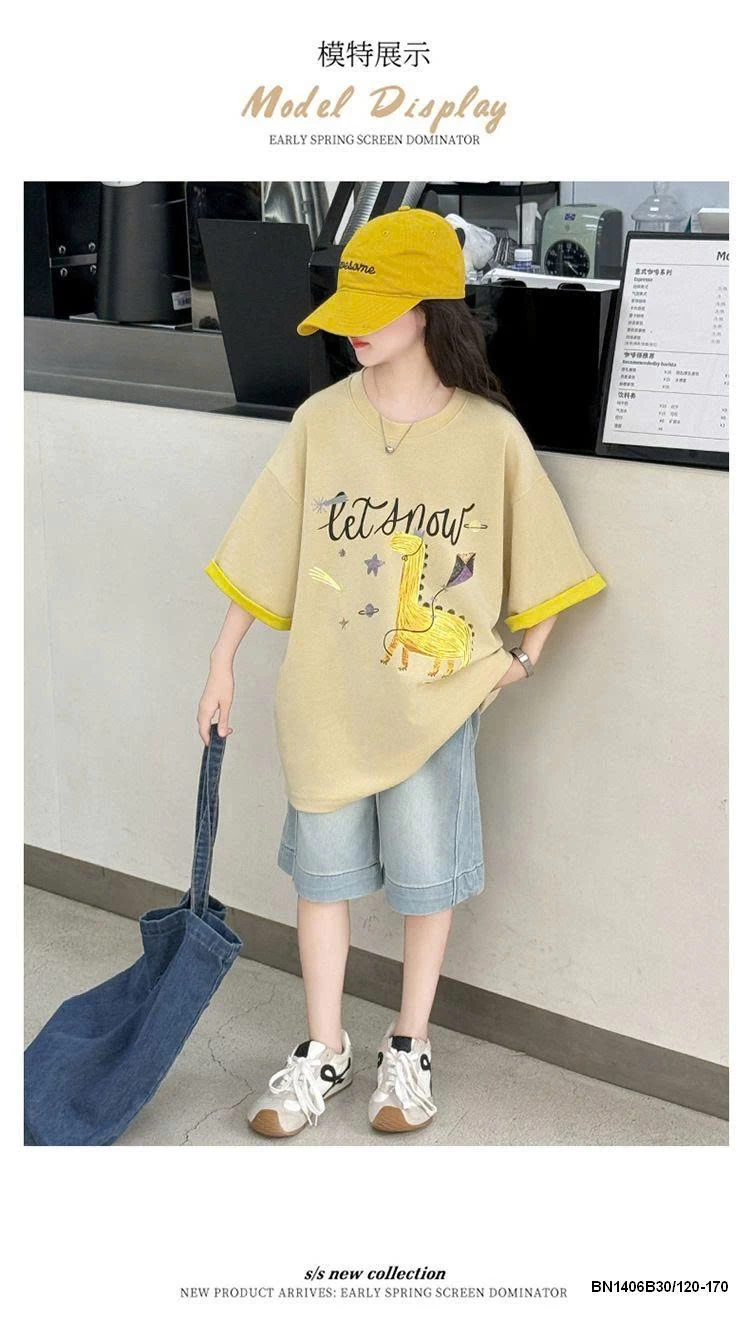 SET ÁO THUN HÌNH VẼ MIX QUẦN NGỐ JEAN