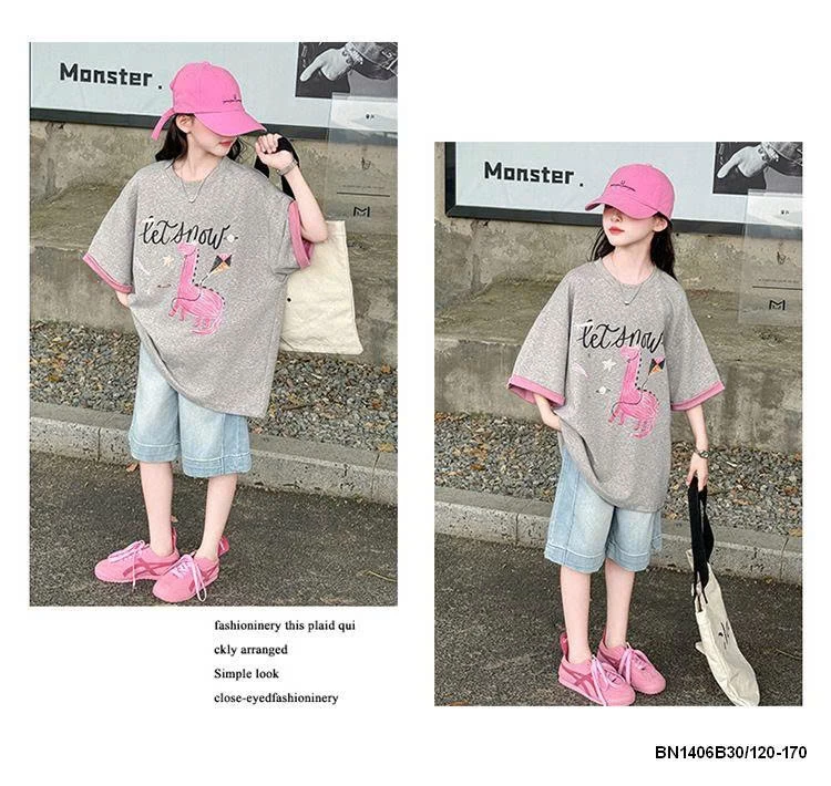 SET ÁO THUN HÌNH VẼ MIX QUẦN NGỐ JEAN