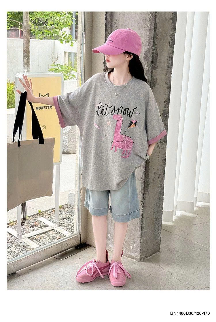 SET ÁO THUN HÌNH VẼ MIX QUẦN NGỐ JEAN