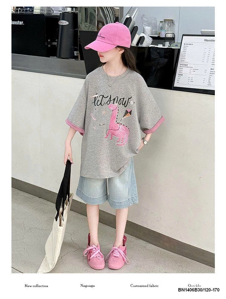 SET ÁO THUN HÌNH VẼ MIX QUẦN NGỐ JEAN