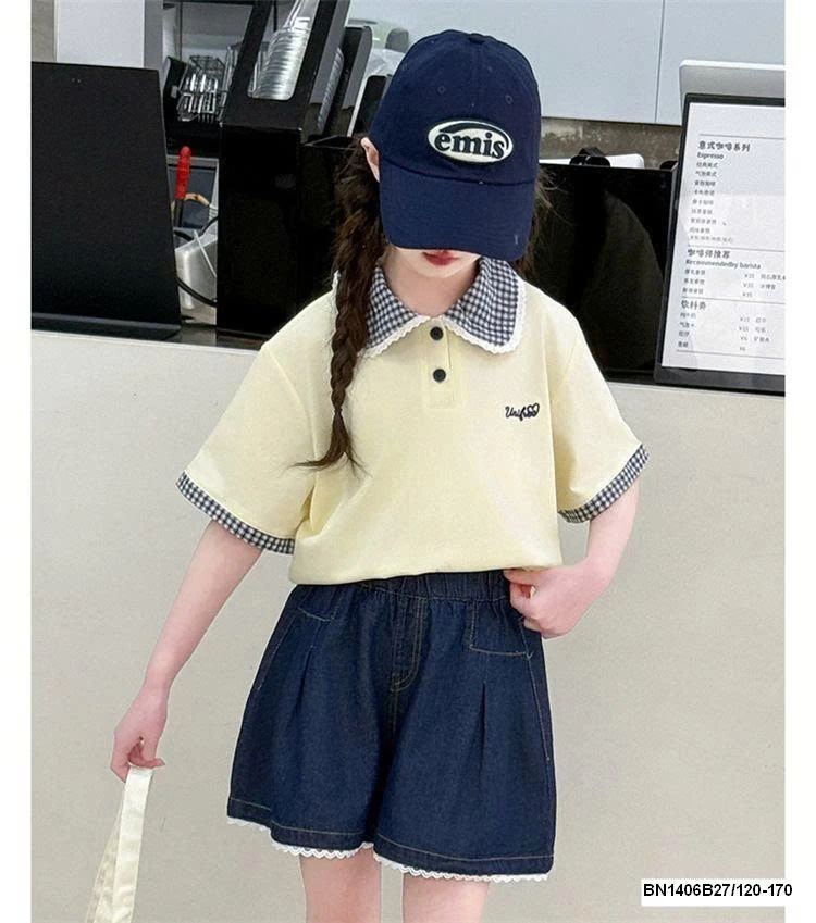 SET ÁO POLO MIX QUẦN SHORT DENIM SZ ĐẠI