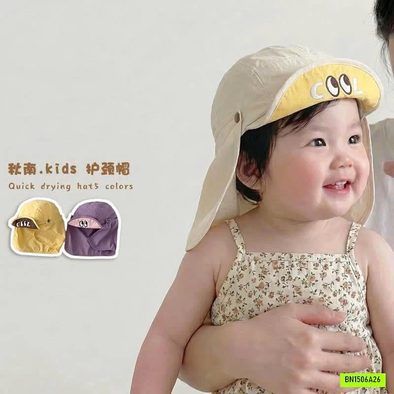 MŨ GIÓ CHỐNG NẮNG THÊU KUTE
