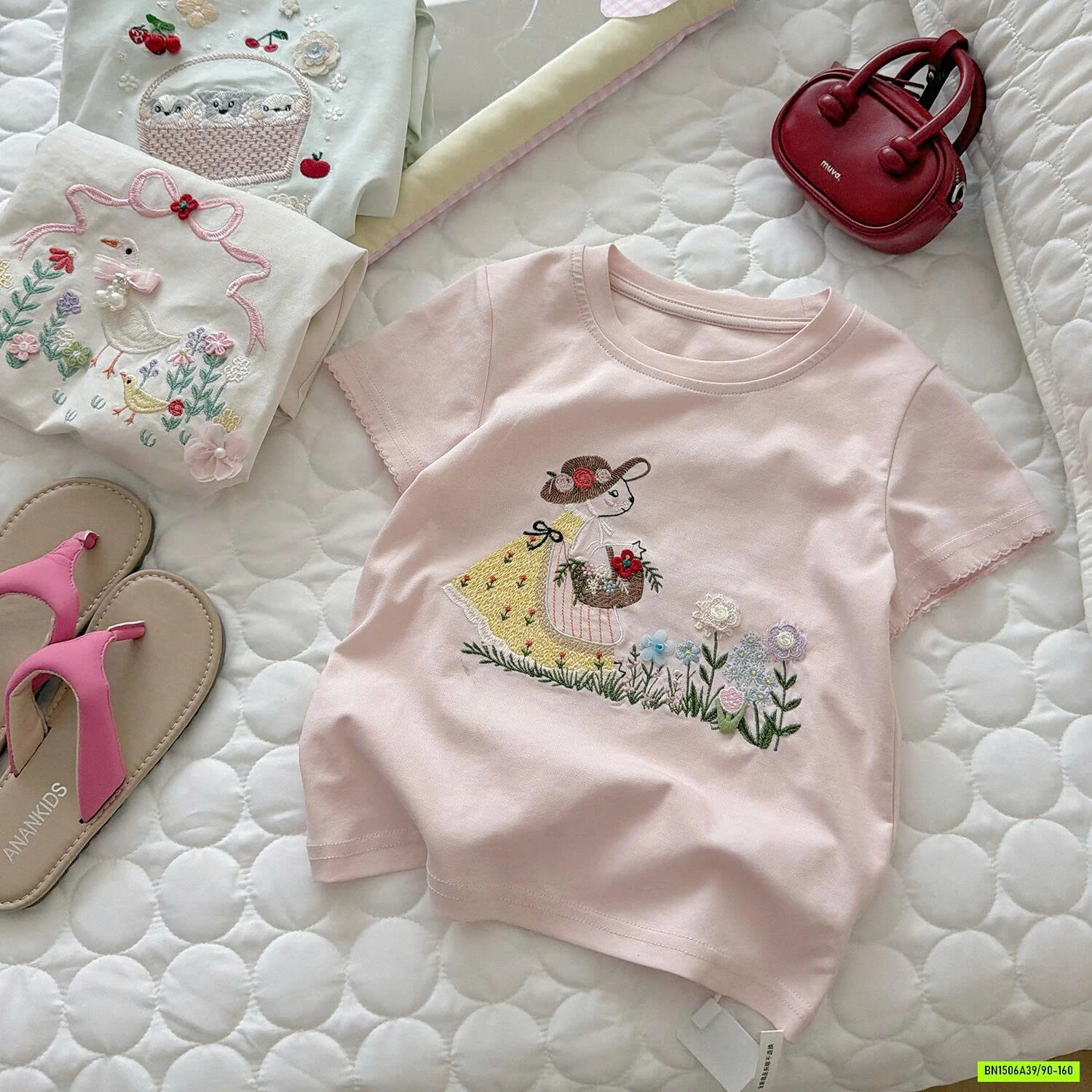 ÁO THUN THÊU HÌNH DỄ THƯƠNG