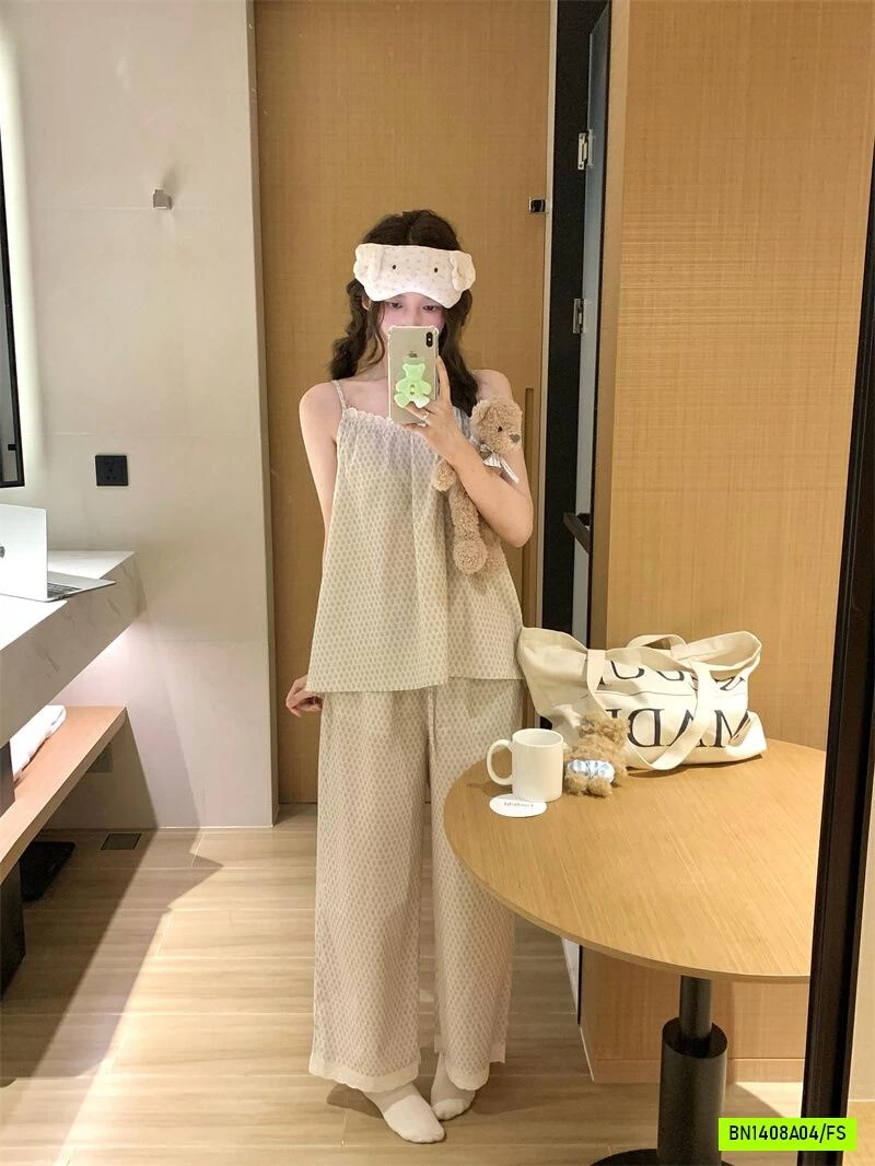 BỘ NGỦ 2 DÂY HOA NHÍ QUẦN DÀI