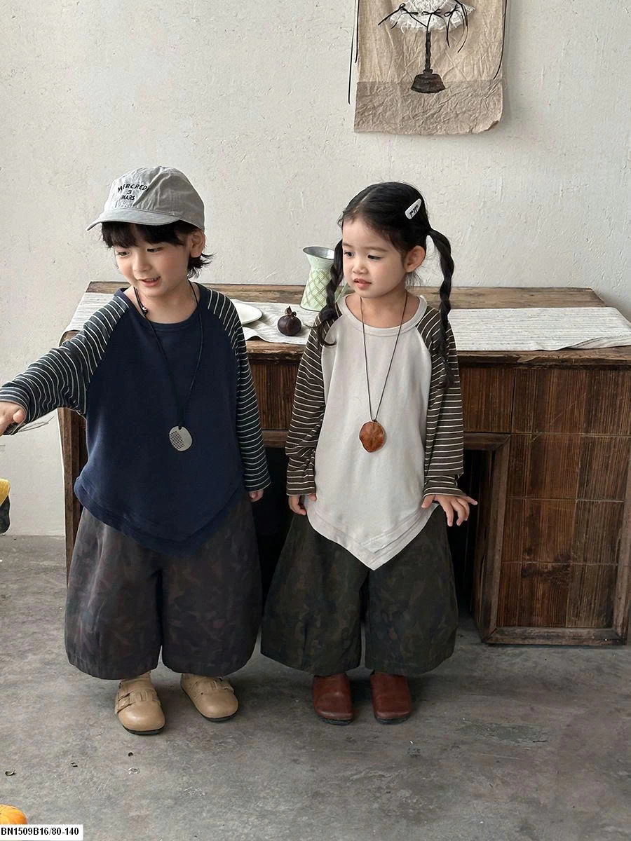 ÁO DÀI TAY PHỐI KẺ VẠT CHÉO