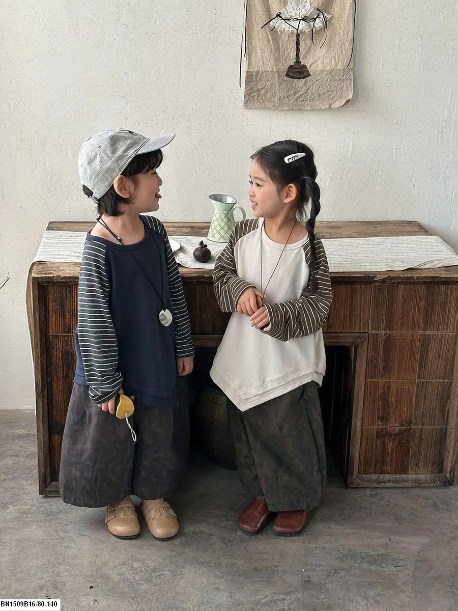 ÁO DÀI TAY PHỐI KẺ VẠT CHÉO