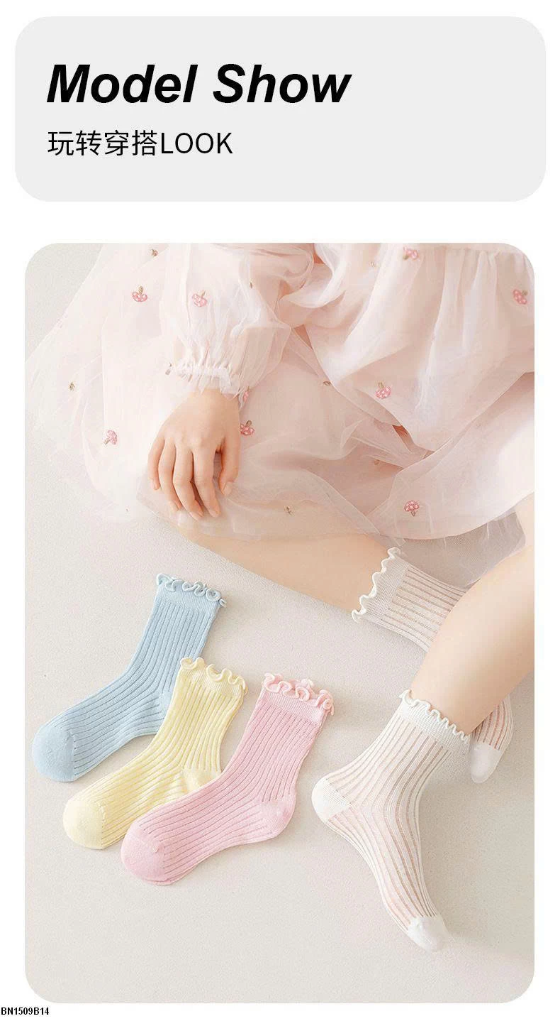 SÉT 4Đ TẤT MỎNG TRƠN MÀU