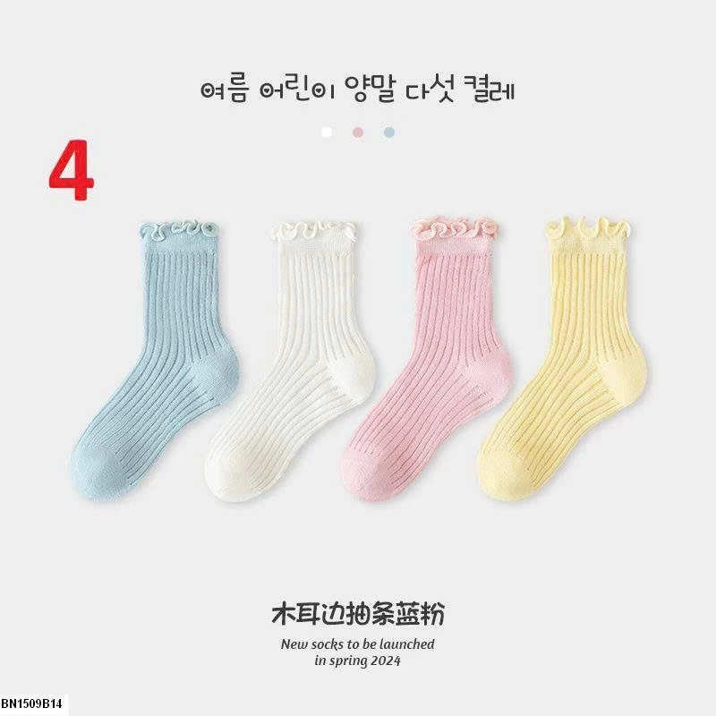 SÉT 4Đ TẤT MỎNG TRƠN MÀU