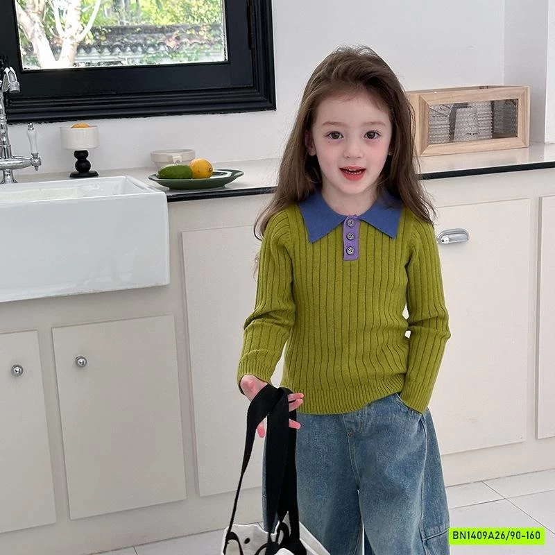 ÁO LEN POLO PHỐI MÀU CỔ 24Y162 AMBB