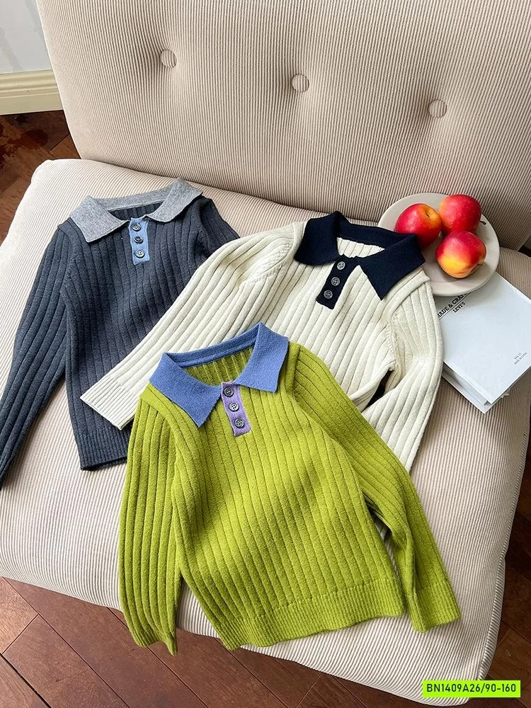 ÁO LEN POLO PHỐI MÀU CỔ 24Y162 AMBB