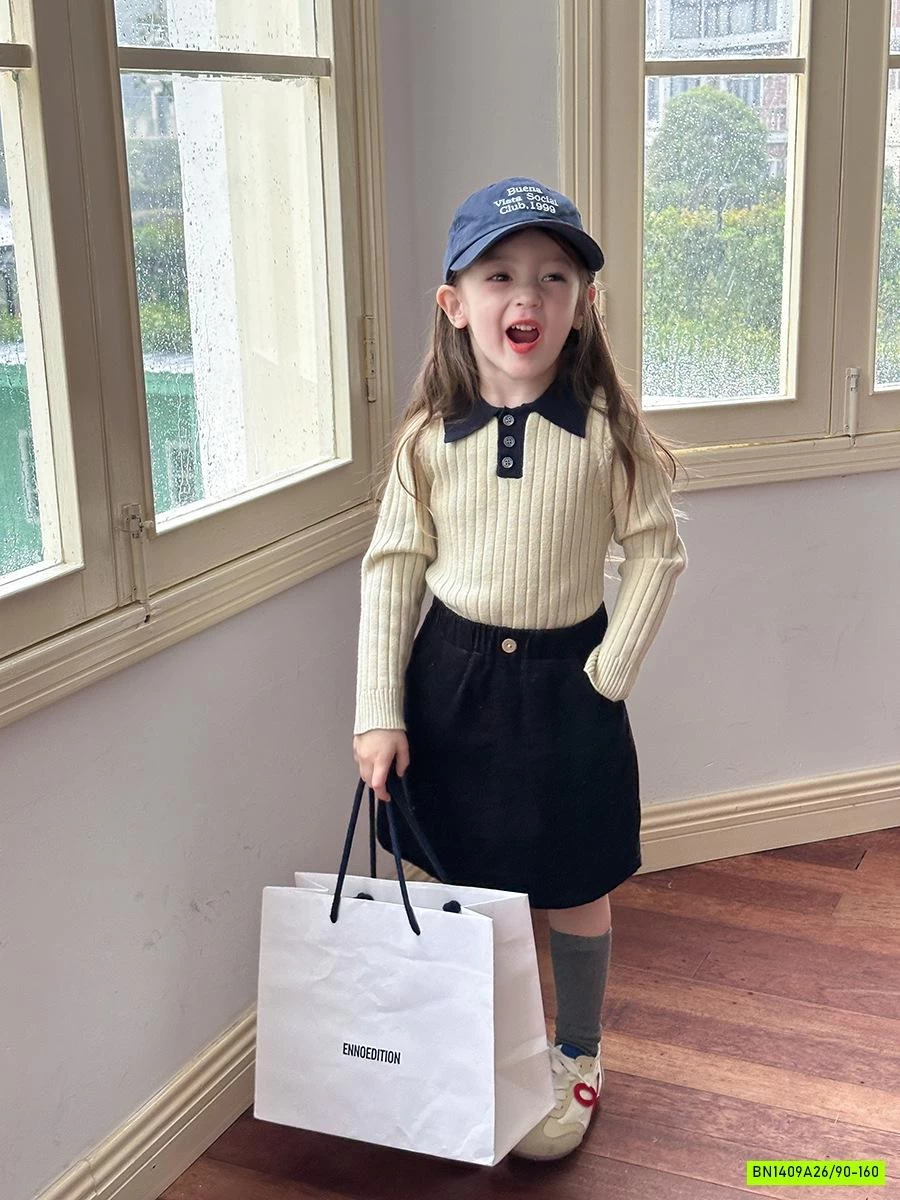 ÁO LEN POLO PHỐI MÀU CỔ 24Y162 AMBB