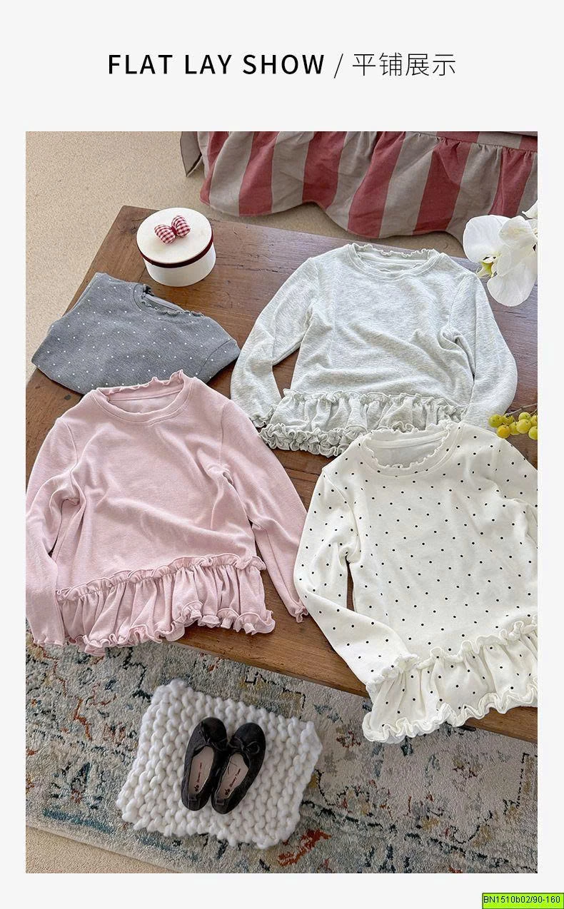 ÁO THUN COTTON PHỐI BÈO