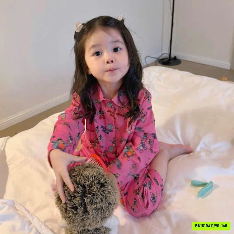 BỘ PIJAMA MẶC NHÀ DÀI TAY CHO BÉ GÁI