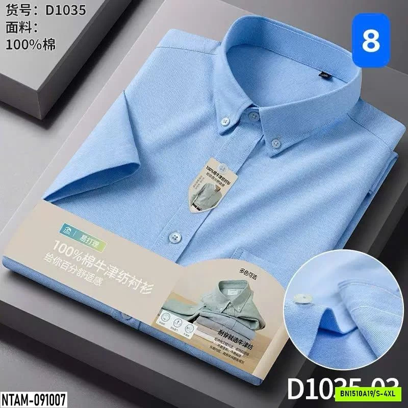 SƠ MI NAM 100% COTTON