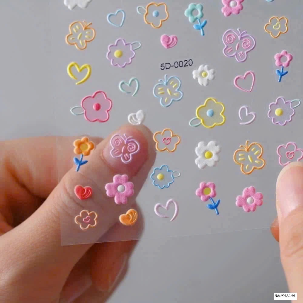 SÉT 6 TẤM STICKER DÁN MÓNG