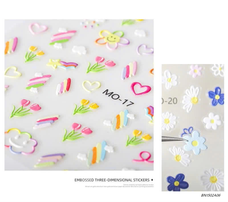 SÉT 6 TẤM STICKER DÁN MÓNG