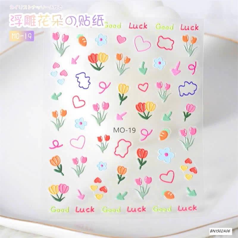 SÉT 6 TẤM STICKER DÁN MÓNG