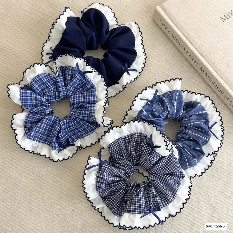 SÉT 2 BUỘC TÓC CARO NƠ