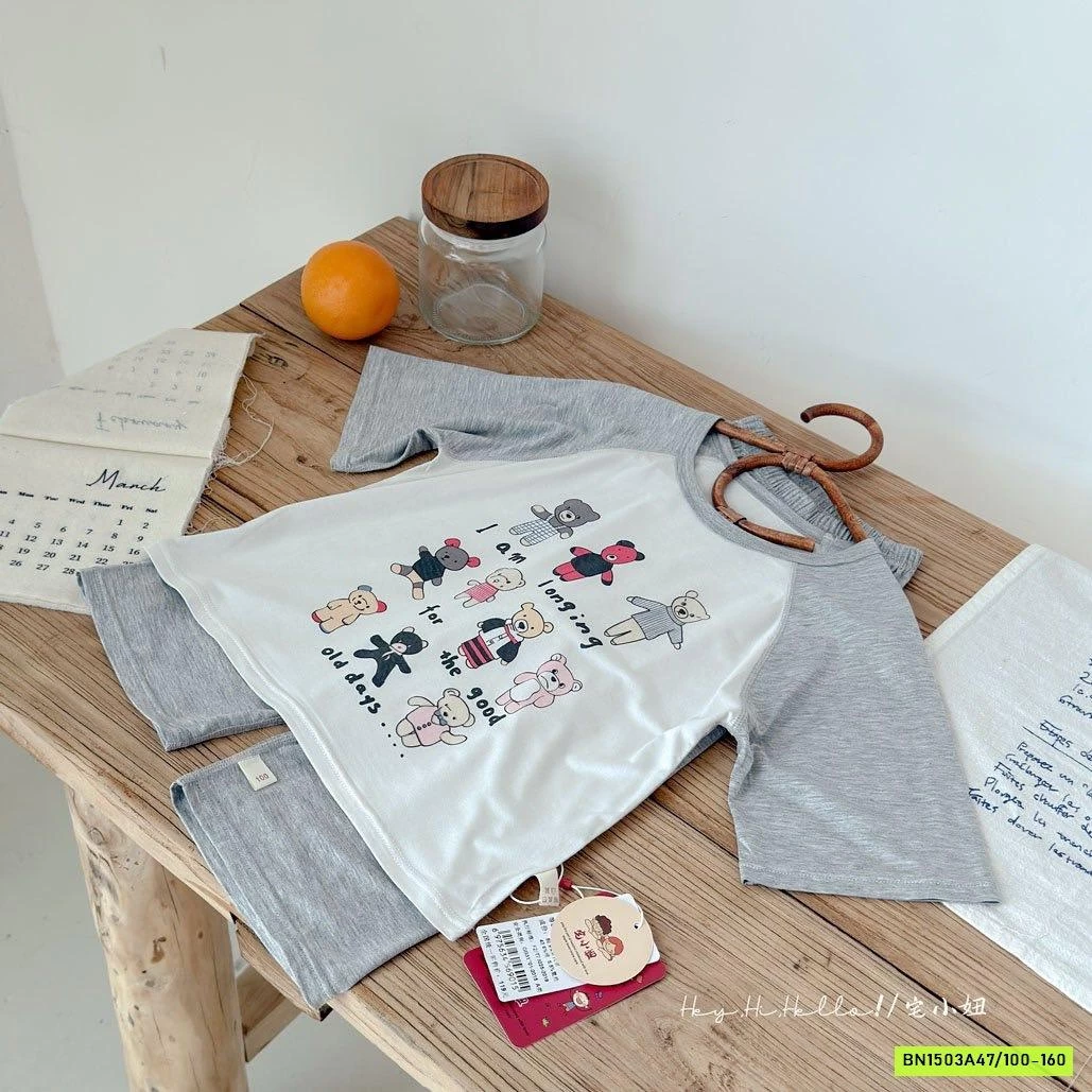 BỘ TENCEL QUẦN LỠ PHỐI MÀU TAY