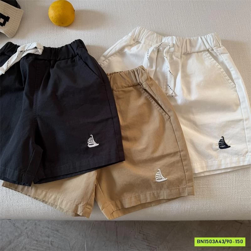 SHORT THÔ THÊU LOGO THUYỀN 71838 MMY