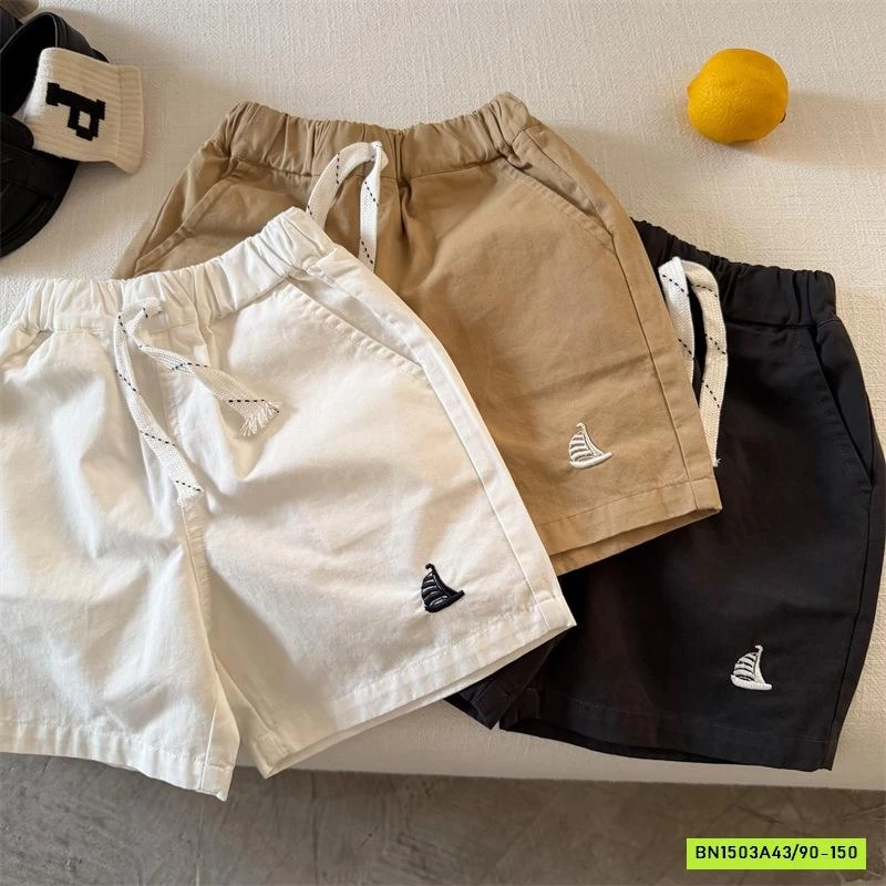 SHORT THÔ THÊU LOGO THUYỀN 71838 MMY