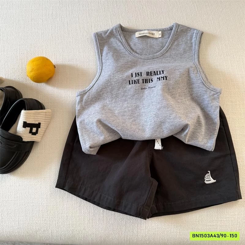 SHORT THÔ THÊU LOGO THUYỀN 71838 MMY