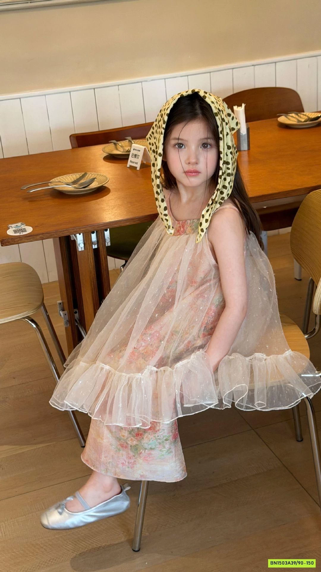 ĐẦM VOAN HOA 2 DÂY BLING