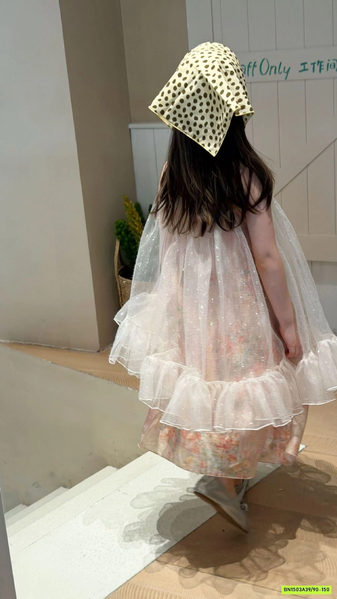 ĐẦM VOAN HOA 2 DÂY BLING