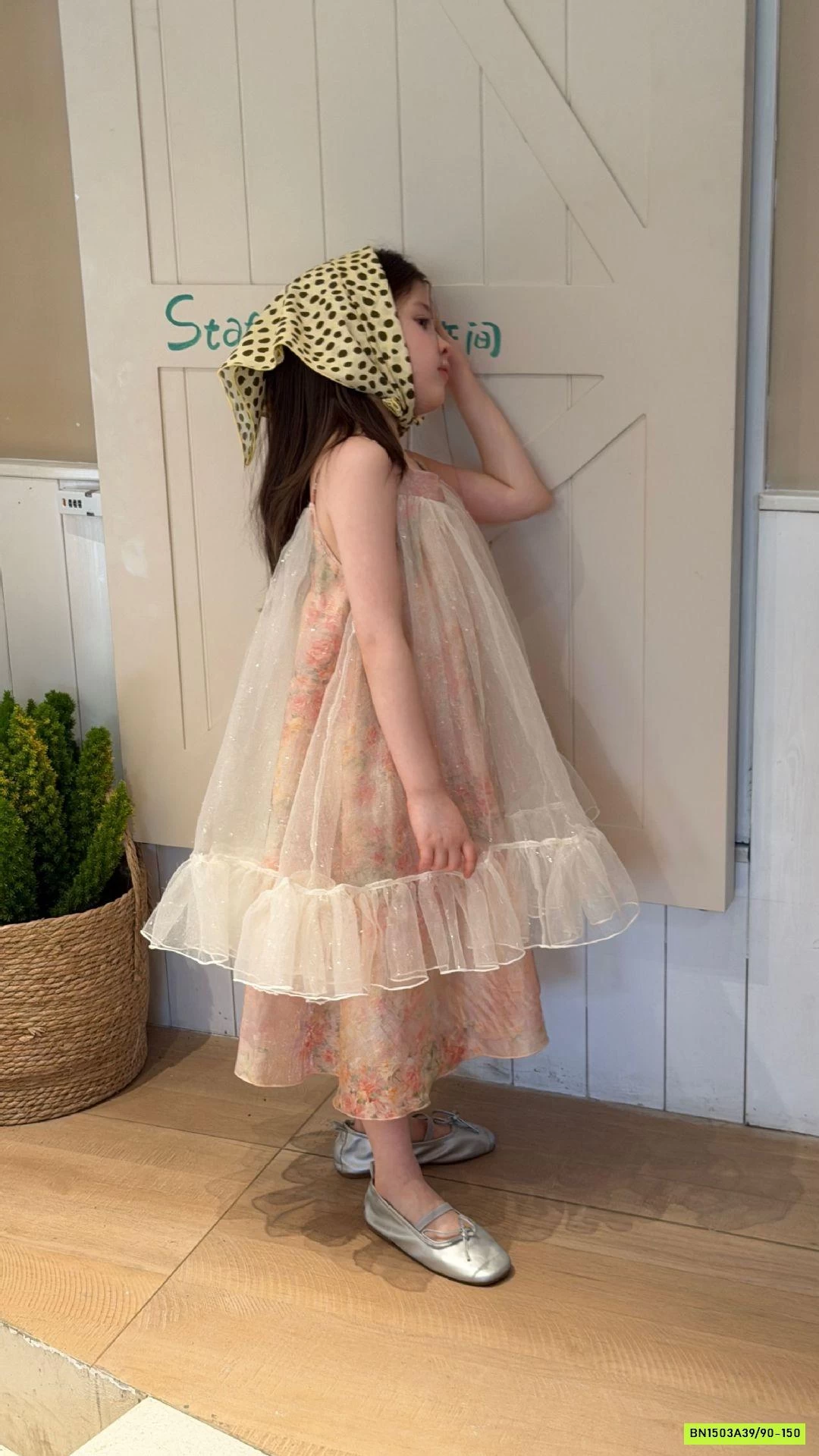 ĐẦM VOAN HOA 2 DÂY BLING