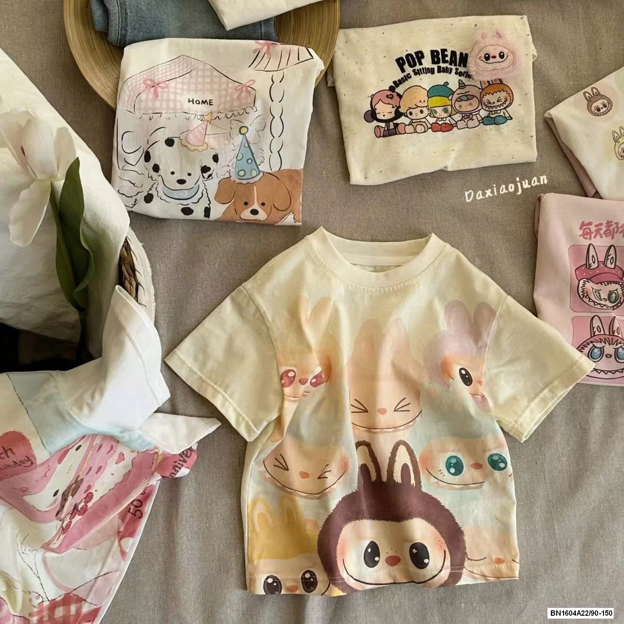 ÁO THUN LABUBU MIX LEGGING KẺ