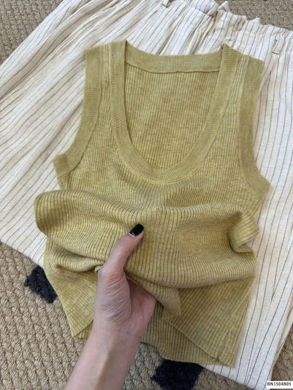 ÁO BA LỖ DỆT KIM NỮ