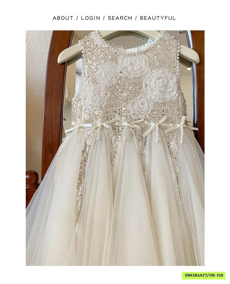 ĐẦM CÔNG CHÚA GẮN HOA 3D BLUETOWN